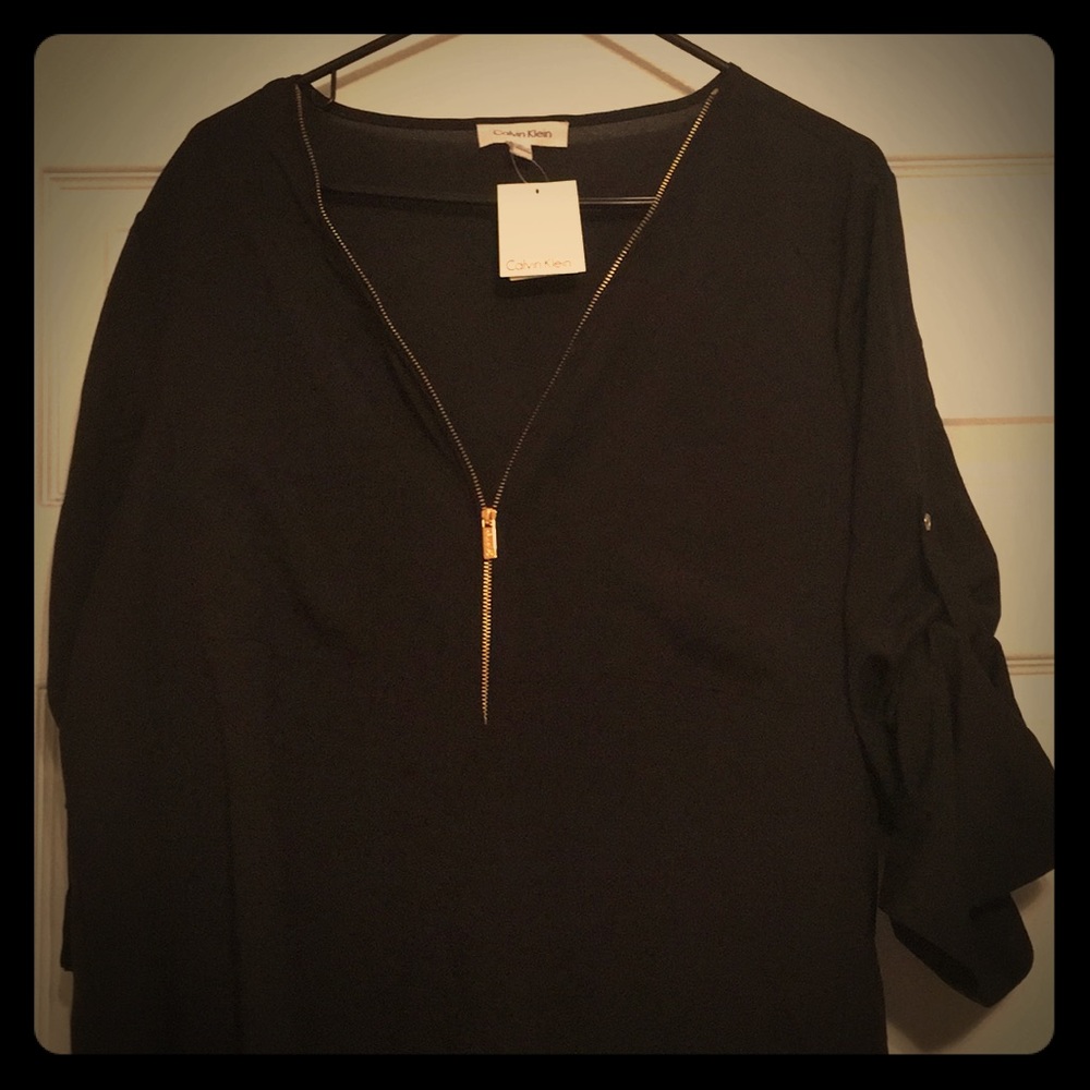 CALVIN KLEIN BLACK BLOUSE